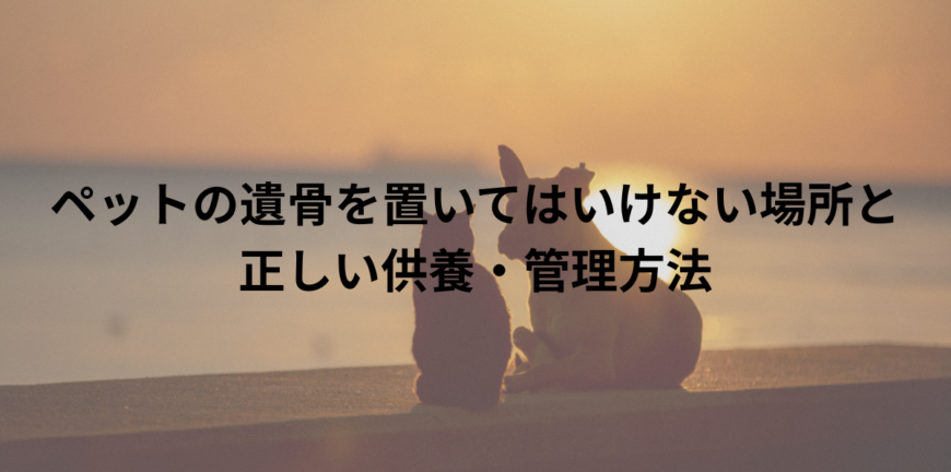 ペットの遺骨を置いてはいけない場所と正しい供養・保管方法を解説するアイキャッチ画像